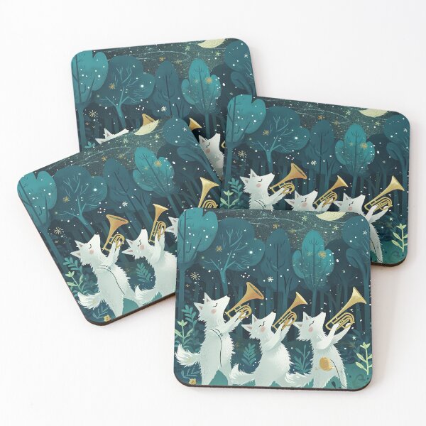 Item preview, Moonlit Jazz Wolves designed and sold by cute-animals99.