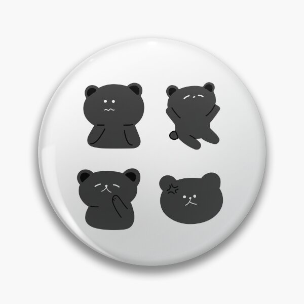 Item preview, Black Bear Showing Different Emotions - Cartoon Style designed and sold by RM-Journey.