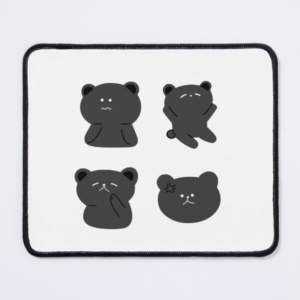 Item preview, Black Bear Showing Different Emotions - Cartoon Style designed and sold by RM-Journey.