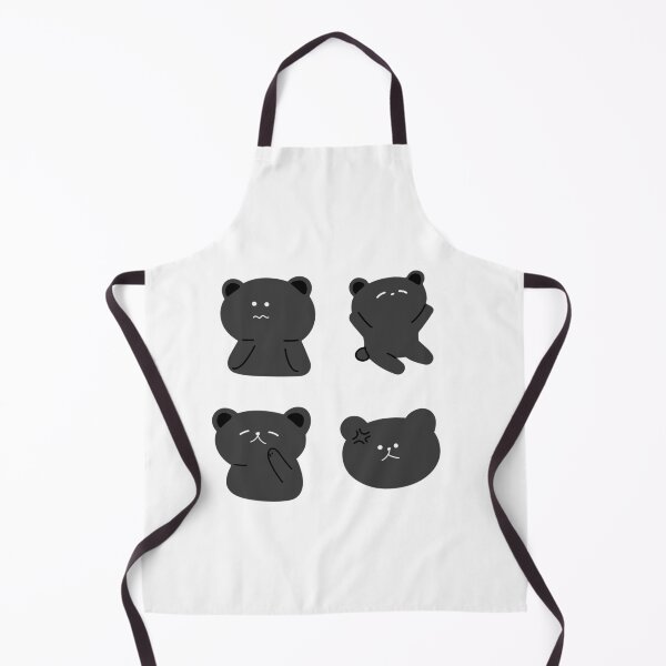 Item preview, Black Bear Showing Different Emotions - Cartoon Style designed and sold by RM-Journey.