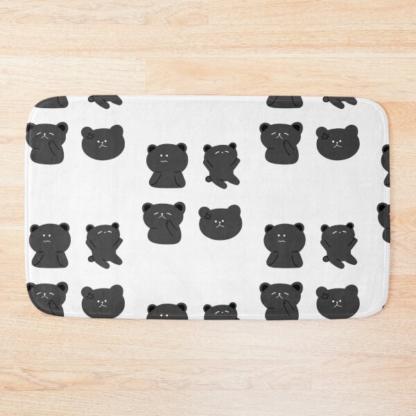 Item preview, Black Bear Showing Different Emotions - Cartoon Style designed and sold by RM-Journey.