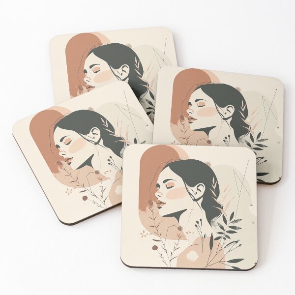 Item preview, Abstract floral woman portrait designed and sold by Pearl67.