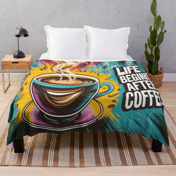 Item preview, Popart Coffee Bliss: Life Begins After Coffee design designed and sold by DesigntshirtWB.