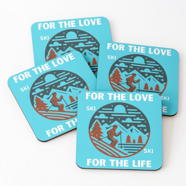 Item preview, Ski For the Love, For the Life Retro Minimalistic Red White and blue designed and sold by Wolvescreate.