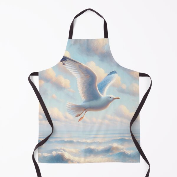Item preview, Serene Seagull Over Ocean Waves Art Print | Tranquil Seascape Paintin designed and sold by Suzana Djordjevic.