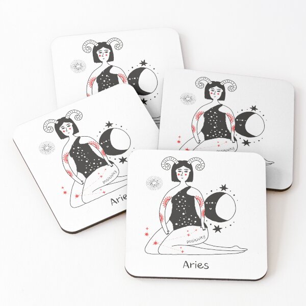 Item preview, B. positivity zodiac female Aries designed and sold by MonochromeEcho.