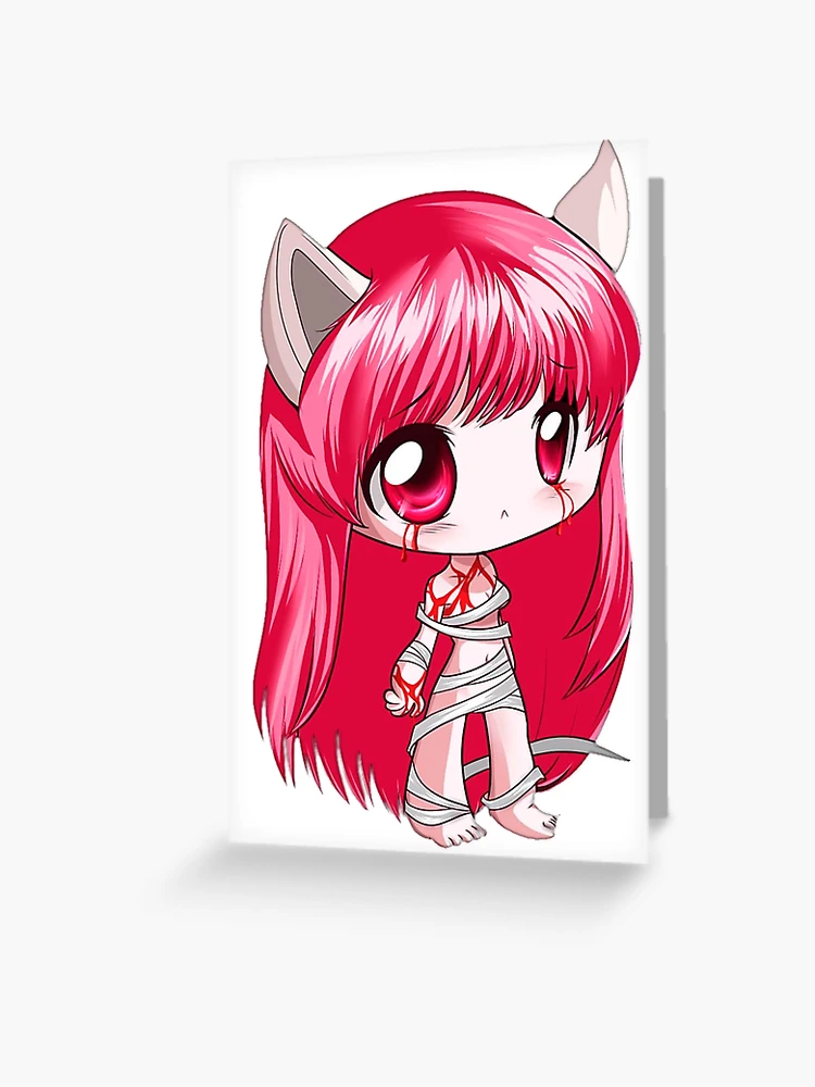 Pink Hair, Lied, Deadman Wonderland, elfen Lied, lie, stripe, Lucy, Blood,  song, Chibi