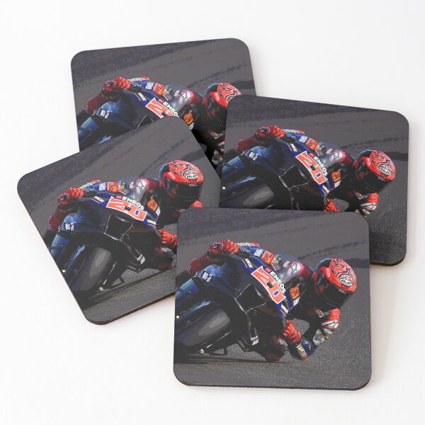Item preview, Fabio Quartararo on his 2024 MotoGP motorcycle making a kneedown abstract designed and sold by Rodissimus1984.