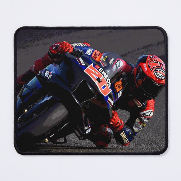 Item preview, Fabio Quartararo on his 2024 MotoGP motorcycle making a kneedown abstract designed and sold by Rodissimus1984.