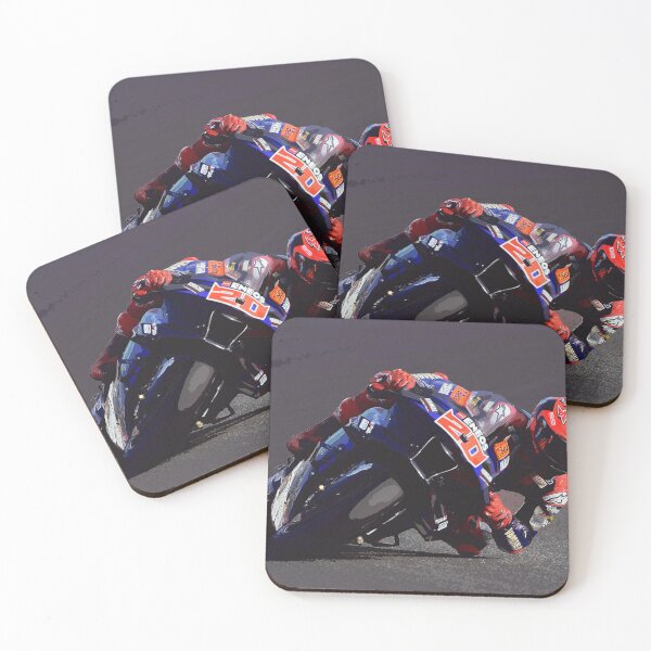 Item preview, Fabio Quartararo on his 2024 MotoGP motorcycle making a kneedown watercolor designed and sold by Rodissimus1984.