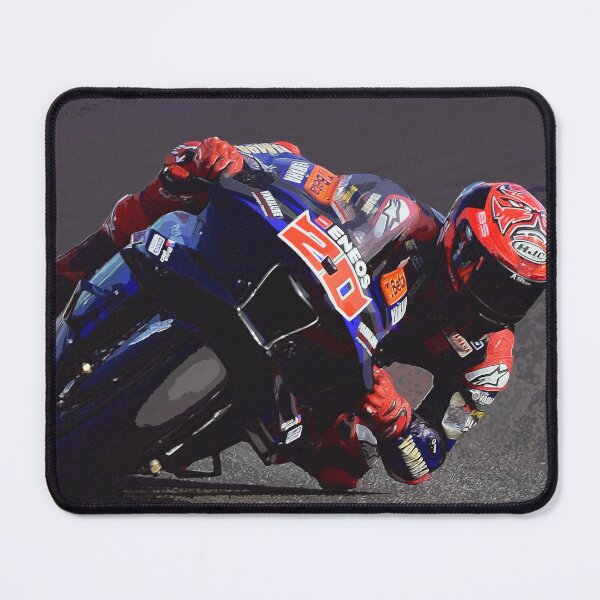 Item preview, Fabio Quartararo on his 2024 MotoGP motorcycle making a kneedown watercolor designed and sold by Rodissimus1984.