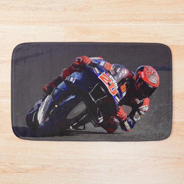 Item preview, Fabio Quartararo on his 2024 MotoGP motorcycle making a kneedown watercolor designed and sold by Rodissimus1984.