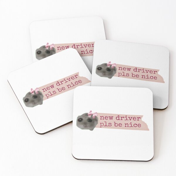 Item preview, New driver please be nice tiktok Coquette Sad hamster meme designed and sold by vyascreations.