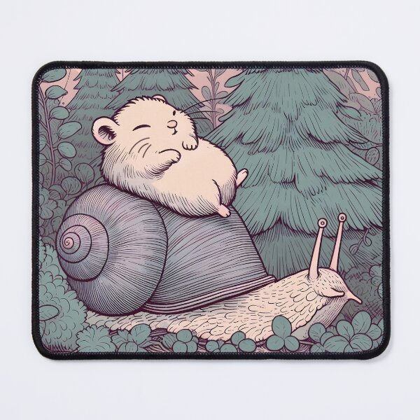 Item preview, Hamster lounging on a snail designed and sold by FurryFantasy.
