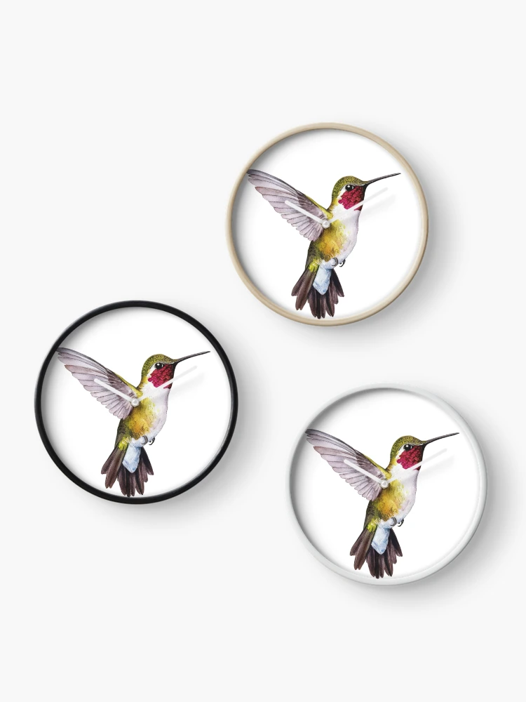 Thumbnail 3 of 4, Clock, Hummingbird designed and sold by WildernessTints.