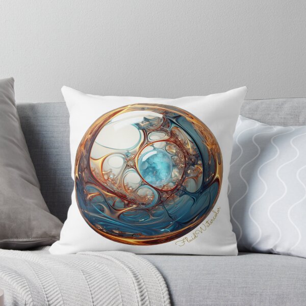 Item preview, Aurora Gilded Blue #1 designed and sold by fluidwatercolor.