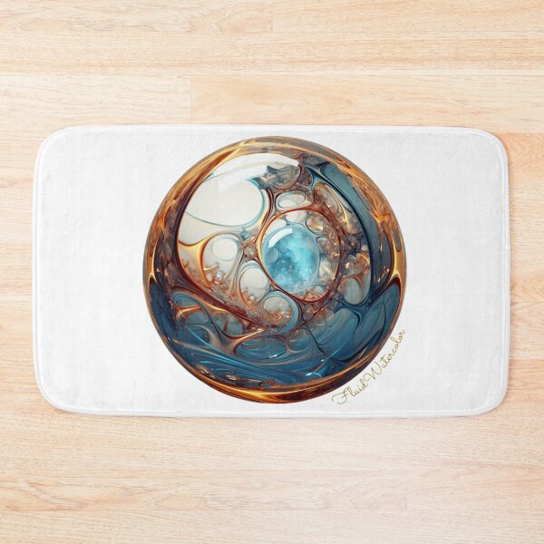 Item preview, Aurora Gilded Blue #1 designed and sold by fluidwatercolor.