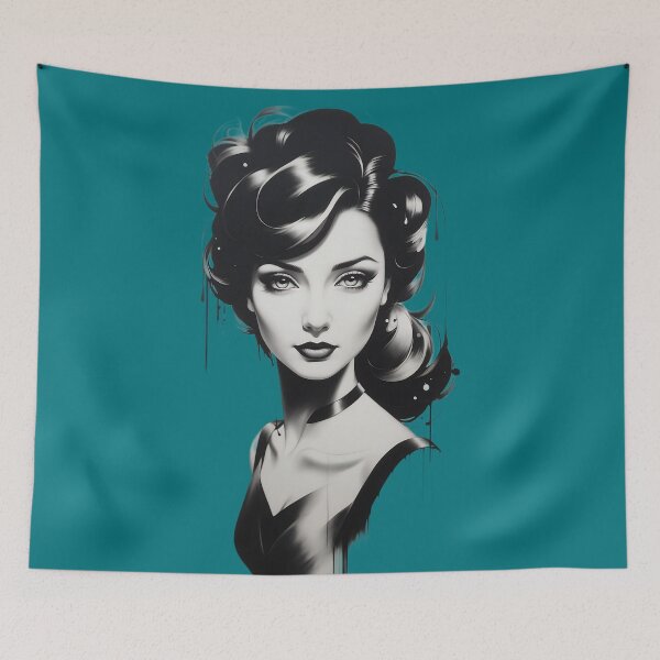 Item preview, Ethereal Charisma Graceful Lines in Monochromatic Splendour designed and sold by ArtComixHaven.