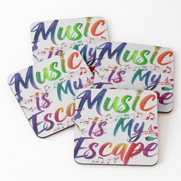 Item preview, Vibrant Typography: Music Is My Escape designed and sold by DesigntshirtWB.