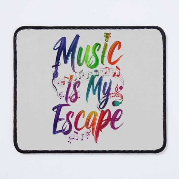 Item preview, Vibrant Typography: Music Is My Escape designed and sold by DesigntshirtWB.