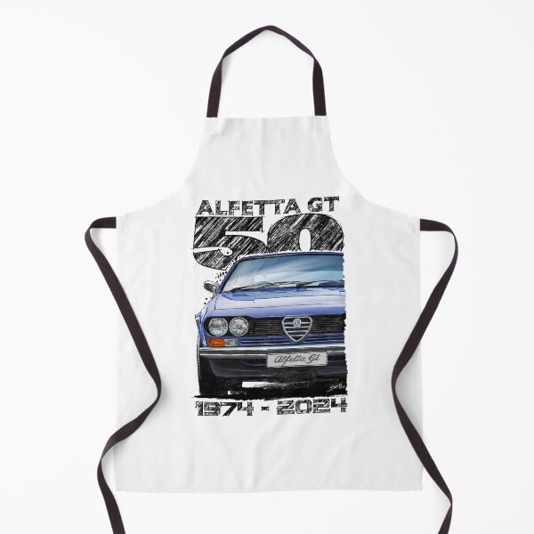 Artikelvorschau, Alfetta GT 50-Jahre-Jubiläum in Blau (heller Hintergrund) entworfen und verkauft von Petrolhead T-Shirts and Art.