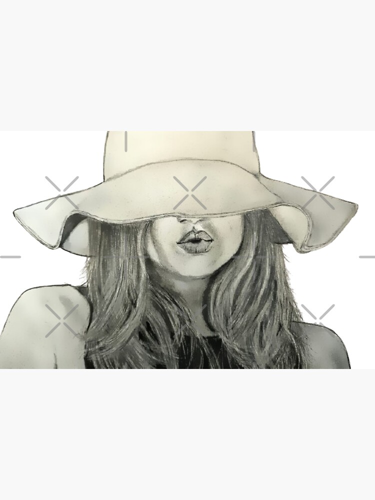 Girl in Floppy Hat Poster