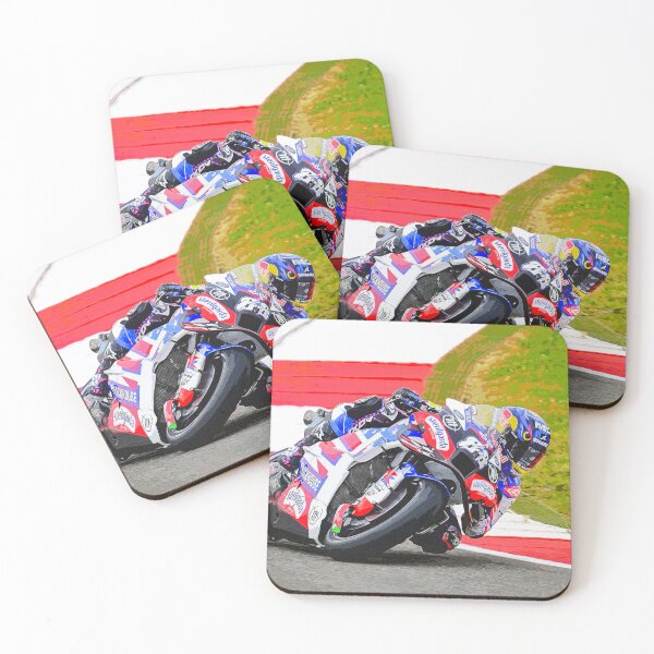 Artikelvorschau, Miguel Oliveira fährt auf seinem 2024er MotoGP-Motorrad durch die Kurven Aquarell 2 entworfen und verkauft von Rodissimus1984.