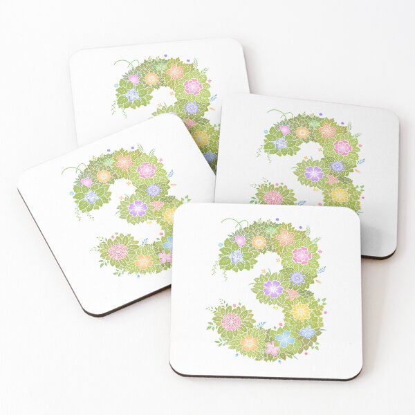 Item preview, Floral Letter "3" WeArePrettierThanFlowers designed and sold by birthflower.