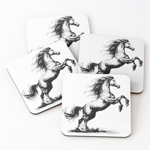 Item preview, Rearing Horse in Pen and Ink  designed and sold by The Digital Compass.