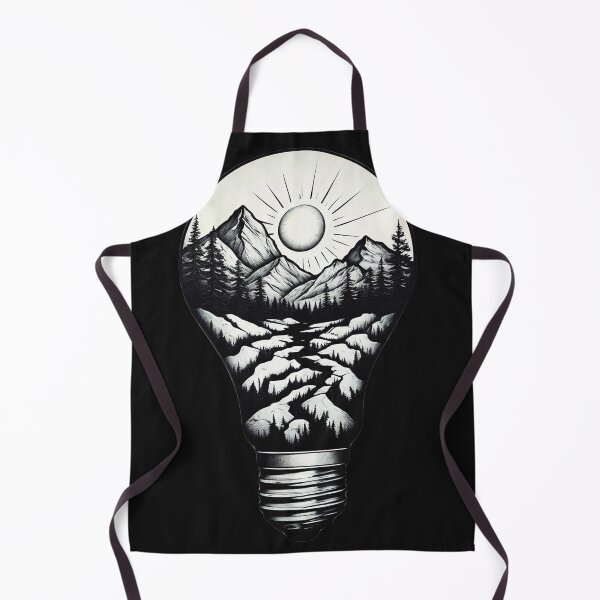 Item preview, Abstract landscape of mountains in a light bulb. designed and sold by PixelCraftDSG.