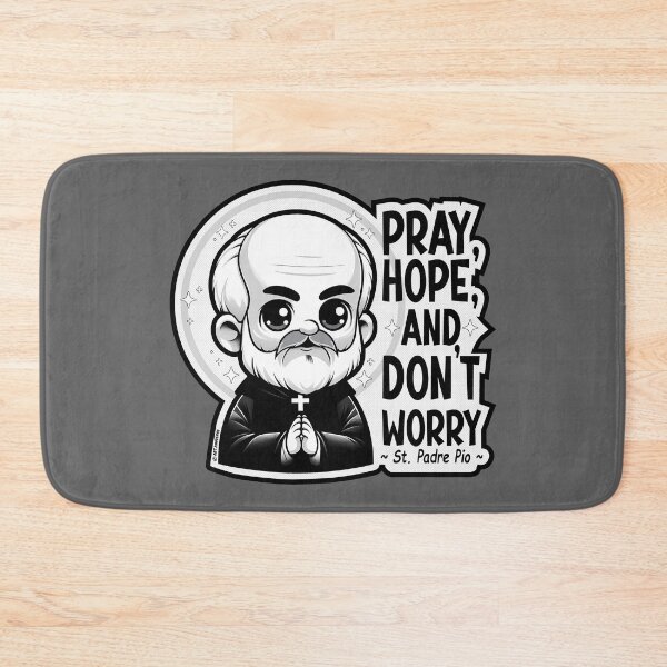 Item preview, Kawaii (Cute) Padre Pio Inspirational Quote designed and sold by artjuniverse.