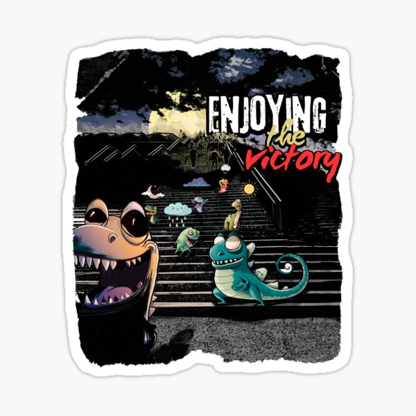 Enjoying our first victory over Humans stickers Sticker