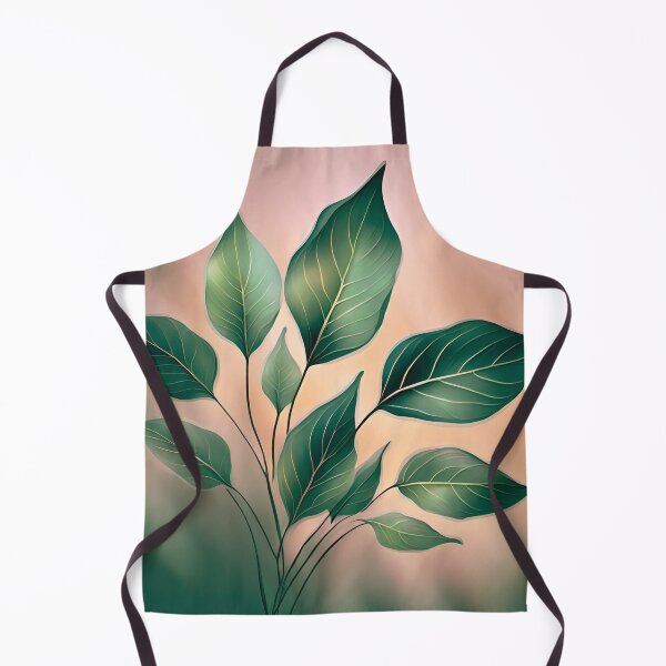 Item preview, Mid Century Inspired Pattern Fresh Green leaves on Pale Pink Background designed and sold by branaghbel.