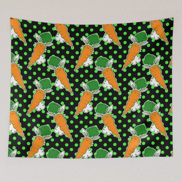 Item preview, Carrot Bunny Polk-a-dot Pattern designed and sold by SaradaBoru.