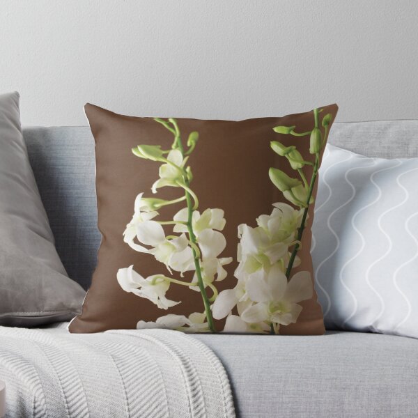 Orchids Throw Pillow
