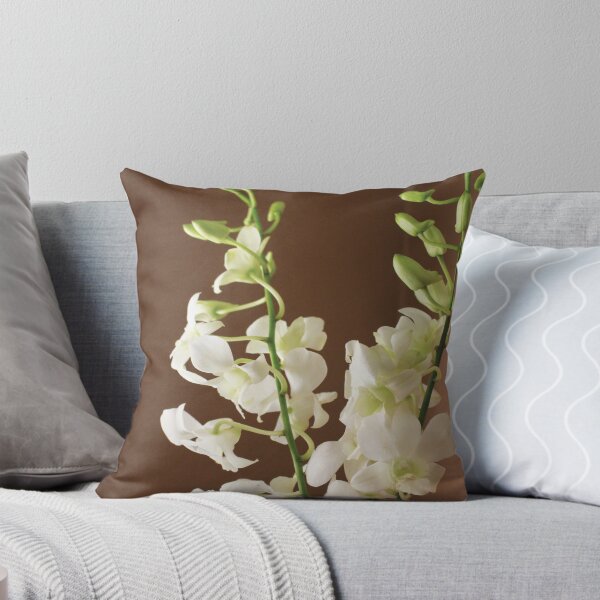 Orchids Throw Pillow