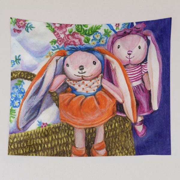 Item preview, Soft Toy Plushie Bunnies designed and sold by LymphomaLass.