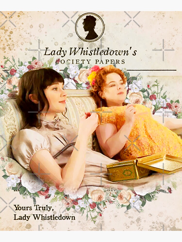 "Penelope and Eloise Lady Whistledown Society Papers Bridgerton Netflix" Sticker for Sale by