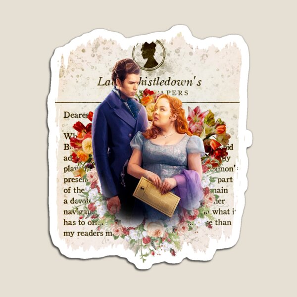 Aperçu de l'œuvre Colin Bridgerton et Penelope Featherington Lady Whistledown Society Papers Netflix créée et vendue par KamiTrendz.
