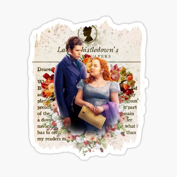 Artikel-Vorschau von Colin Bridgerton und Penelope Featherington, Lady Whistledown, Society Papers, Netflix, designt und verkauft von KamiTrendz.