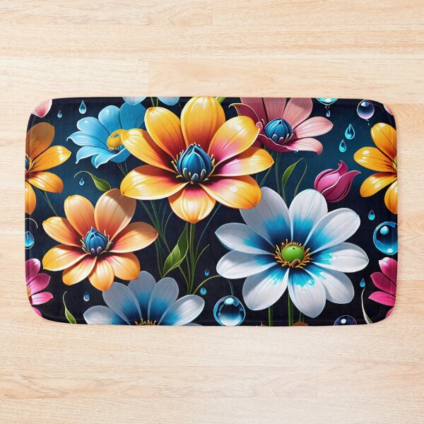 Item preview, Fantasy Flower Pattern With Water Droplets designed and sold by TheArtOfPat.