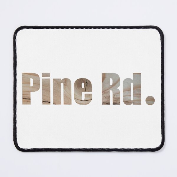 Item preview, Pine Road Street Name with authentic dark wood background designed and sold by TheMugDirectory.