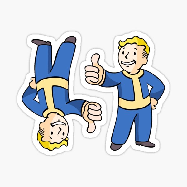 Vista previa del artículo con la obra «Vault boy giving a nice», diseñado y vendido por You Gift.