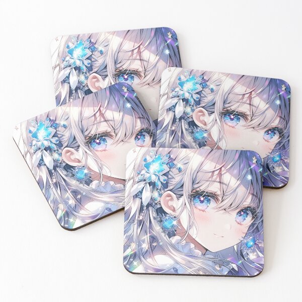 Aperçu de l'œuvre Fille Anime Céleste Cristalline Glacial Sparkle créée et vendue par bubblegoth.