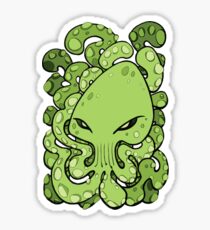 Octopus Squid Kraken Cthulhu Sea Creature - Green Sticker