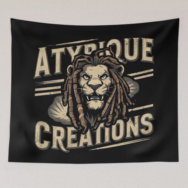 Item preview, Atypique Creations lion with locs generated with AI designed and sold by JonathanP514.
