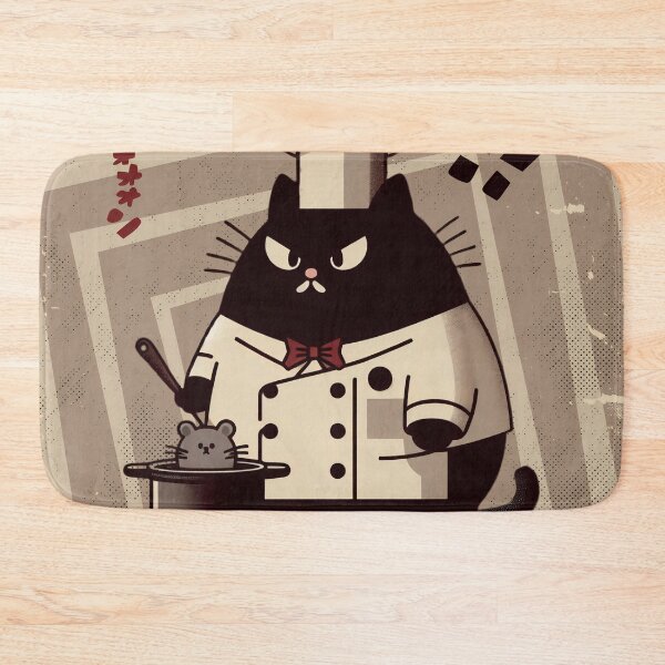Item preview, Cat Chef Cooking Mouse Vintage Japanese pop art designed and sold by IAPICTURE.