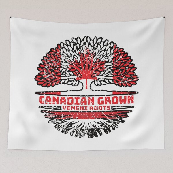 Item preview, Yemen Yemeni Canadian Canada Tree Roots Flag designed and sold by FlagX.