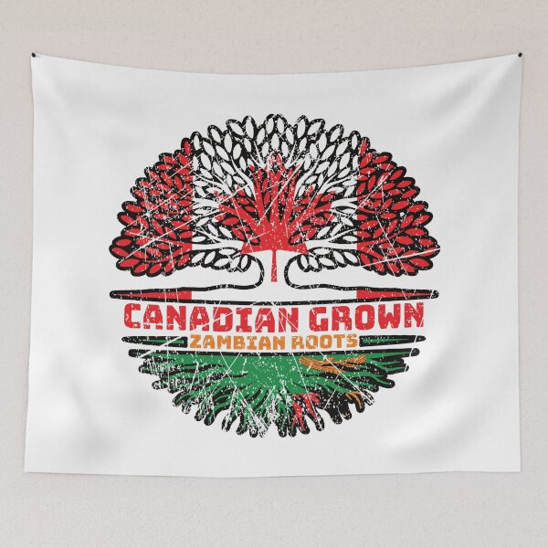 Item preview, Zambia Zambian Canadian Canada Tree Roots Flag designed and sold by FlagX.