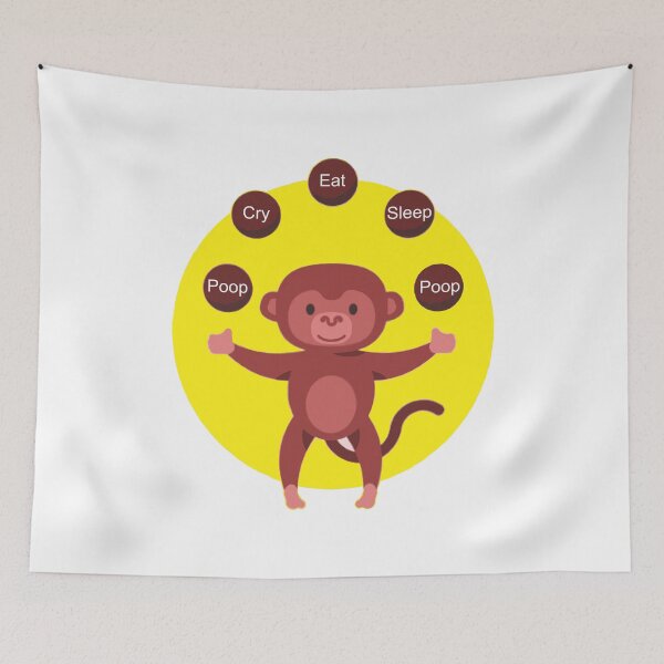 Item preview, Baby Monkey Poop Cry Eat Sleep Poop Daily designed and sold by TerScott.